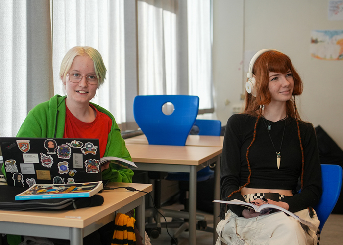 Undervisning i VHF-klassen på Mariagerfjord Gymnasium