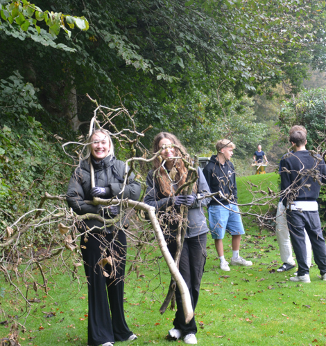 Insekthoteller til klimahandledag på Mariagerfjord Gymnasium
