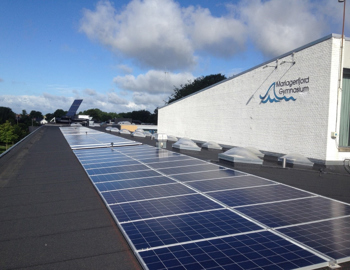Solcelleanlæg på Mariagerfjord Gymnasium i Hobro