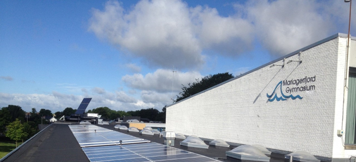 Solcelleanlæg på Mariagerfjord Gymnasium i Hobro